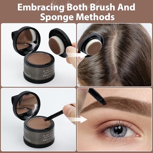 Hairline Powder Root Touch Up for Gray, Thinning & Bald Spots - Auburn, 2 Pack