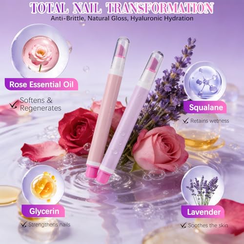 Baysea 2-in-1 Cuticle Oil Pusher Pen & Remover | Portable Nail Care