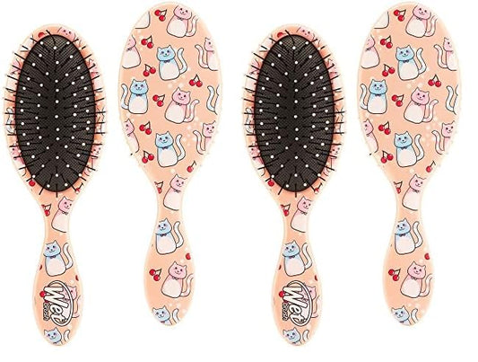 Wet Brush Kids Detangler Hair Brushes - Kitty Cherry (Sweet Treats) - Midi Detangling Brush with Ultra-Soft IntelliFlex Bristles Glide Through Tangles with Ease - Pain-Free Comb for All Hair Types