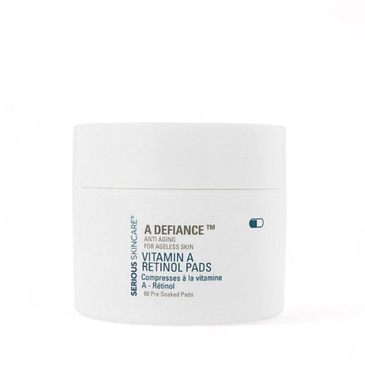 Retinol Vitamin A Resurfacing Pads for Daily Facial Treatment - Niacinamide & Witch Hazel - Exfoliates Skin & Pores - Reduces Fine Lines and Wrinkles - Serious Skincare - 60 Pre-Moistened Disc