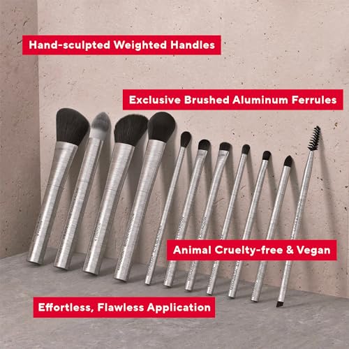 Mirabella Detail Professional Makeup Brush ? Precision Eyeshadow Brush for Blending & Smudging ? Small Vegan Brush w/Tapered Bristles & Weighted Handle for Eyeshadow Detailing
