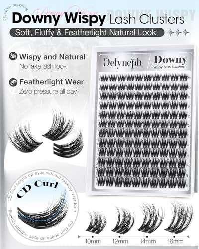 Fluffy Lash Clusters 10-16mm Wispy Eyelash Extensions by Delyneph