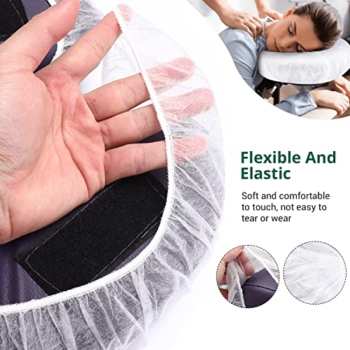 Noverlife 100 Pack Disposable Fitted Face Cradle Covers for Massage Tables