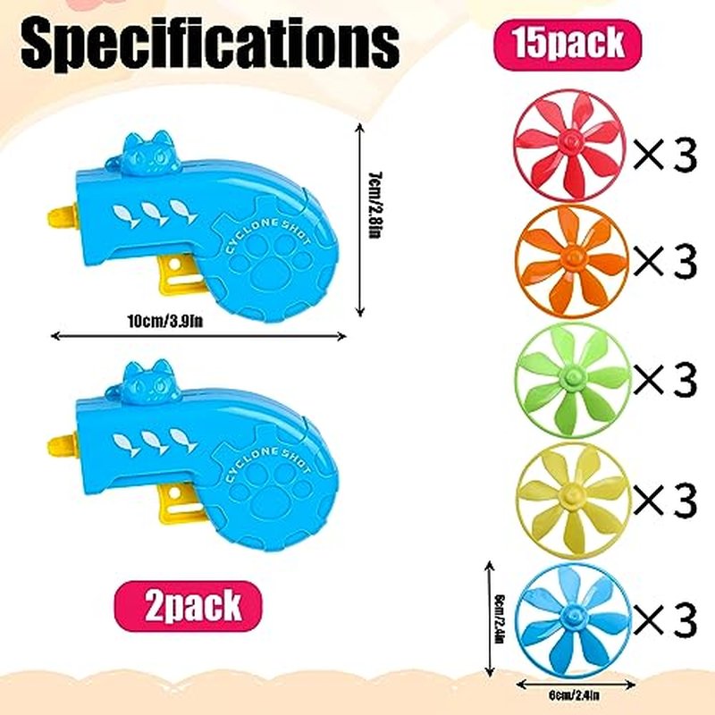 FOIMAS 17-Piece Interactive Cat Fetch Toy Set with Flying Propellers