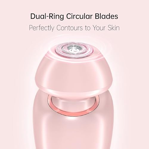 Women's Electric Shaver & Body Hair Trimmer - Waterproof Bikini/Intimate Shaver for Face, Armpits, Arms, Nose - Cordless Wet/Dry Use