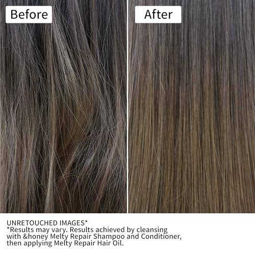 [3.4 Fl Oz] & honey Melty Moist Repair Hair Oil 100mL – Sulfate-Free Frizz Control with Argan & Honey