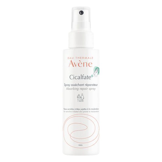 Avène Cicalfate+ Absorbing Soothing Spray to dry and restore irritated, sensitive skin, helps restore skin barrier, safe for infants, children and adults