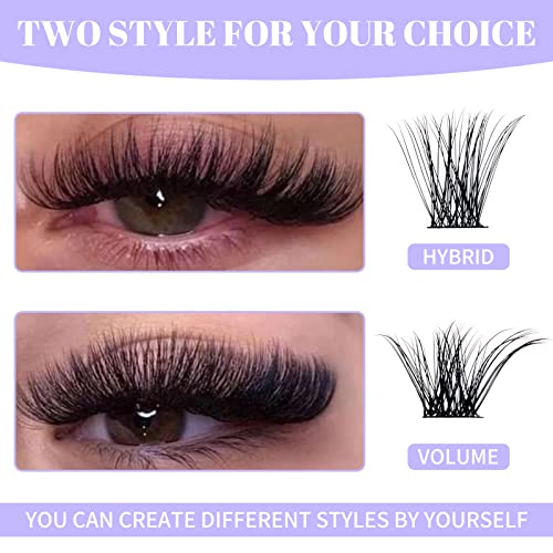 WENDY LASHES Cluster Extensions 12-16mm Mixed D Curl