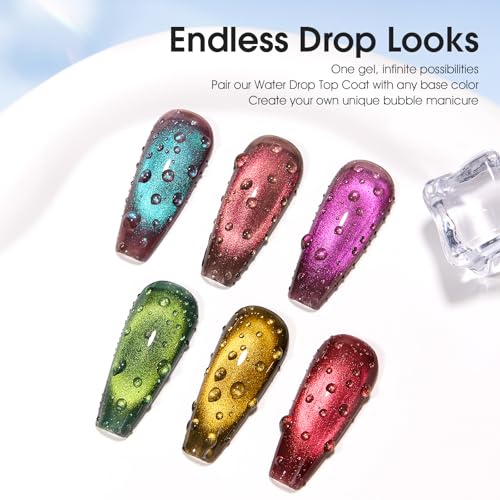 3D Water Drop Gel Top Coat Set – No Wipe, 2×15ml
