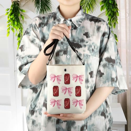Pink Bow Soda Crossbody Bag - Soda Lover Gift