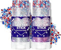 Red, White & Blue Glitter Sticks - 4th of July Face & Body Makeup (2-Pack)