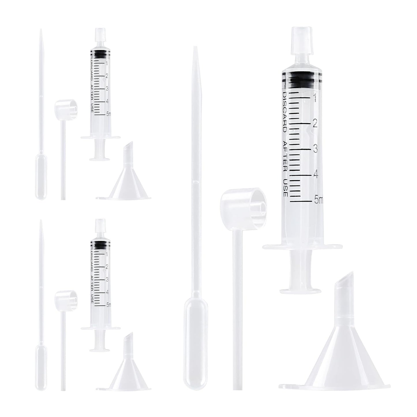 Perfume Dispenser Transfer Tool Kit, Large Bottle Dispensing Funnel and Syringe Dispenser Pump, Refillable Set for Travel Cosmetic Perfumes Transfer to Empty Small Bottles (12Pcs Transfer Tool Kit)