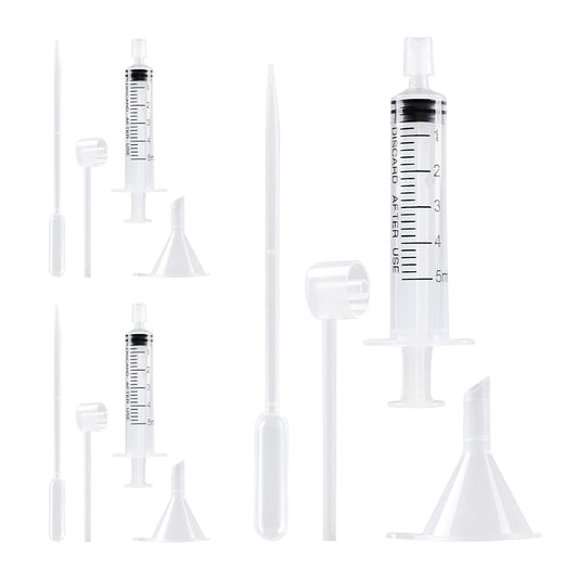 Perfume Dispenser Transfer Tool Kit, Large Bottle Dispensing Funnel and Syringe Dispenser Pump, Refillable Set for Travel Cosmetic Perfumes Transfer to Empty Small Bottles (12Pcs Transfer Tool Kit)