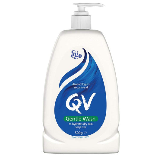 QV Qv Gentle Wash 500g -Recommended for Cleansing Drier Skin As It Contains A High Concentration of Moisturiser