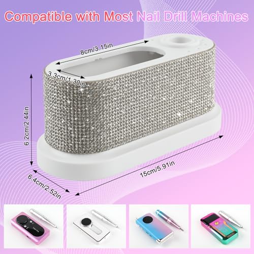 ANGNYA Nail Drill Holder with 8 Bits Storage Organizer