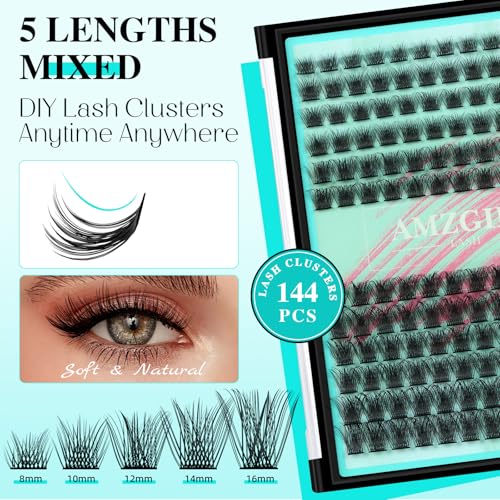 D-Curl Lash Clusters 144Pcs 8-16mm Extension