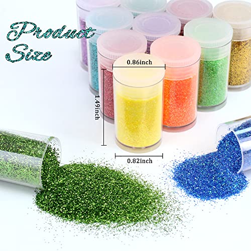 36 Colors Fine Glitter Set for Nails, Eyes & Crafts
