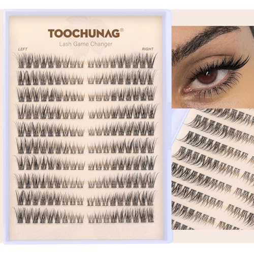 Wispy C Curl Cluster Lashes - Natural 3D Eyelash Extensions 180pcs