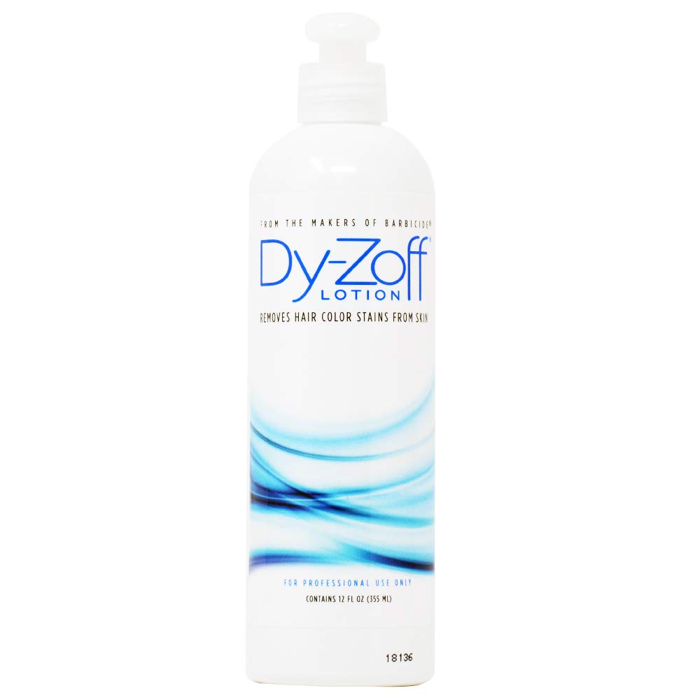 King Research Dy-Zoff Lotion 12oz + Pads Removes Hair Color Stains 80 pads