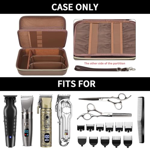Barber Clipper Case for Wahl, Andis & Ufree - Holds 5 Trimmers