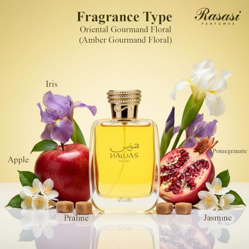 RASASI Hawas for Her Eau de Parfum 100ML – Long-Lasting Arabian Women's Fragrance