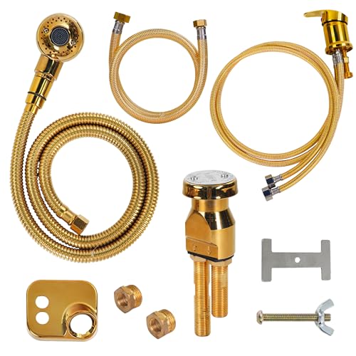 Salon Shampoo Bowl Faucet Kit with Spray Hose & Vacuum Breaker