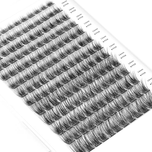 Self Adhesive Eyelash Clusters, 156 PCS Mixed 8-16mm