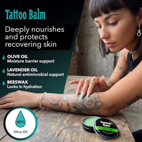 Tattoo Goo Aftercare Kit - 3 Piece Set with Soap, Balm & Lotion