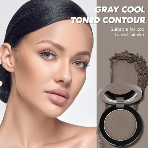 Cool Toned Contour Palette with 2-in-1 Brush & Mirror