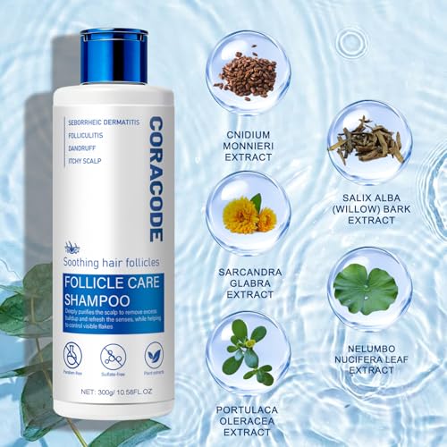 Folliculitis Shampoo for Itchy Flaky Scalp - 10.58 Oz