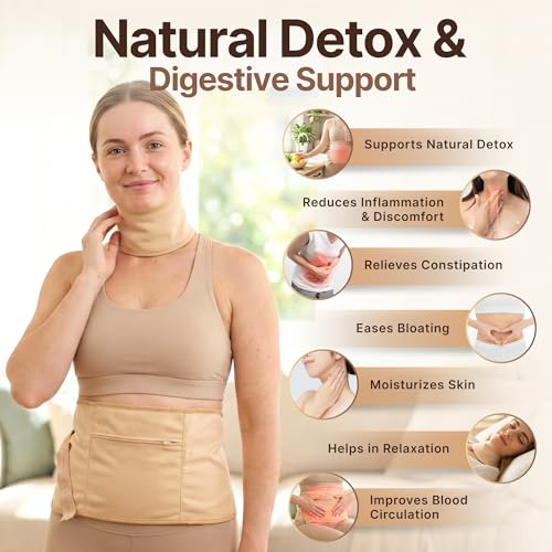 Organic Castor Oil Pack Wrap Kit - 16.9oz Cold-Pressed Oil & 2 Cotton Wraps