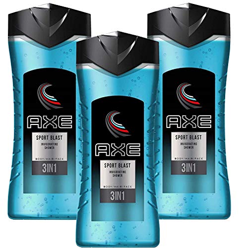 AXE, Body Wash Men, Sport Blast 3in1-13.5 fl Pack of 3