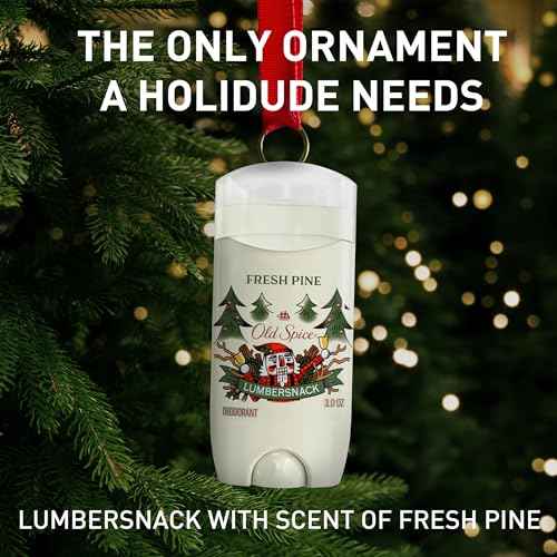 Old Spice Aluminum Free Deodorant for Men, Holidudes Limited Edition, 24/7 Holiday Freshness, Odor Protection, Stocking Stuffer, Lumbersnack with Fresh Pine Scent, 3.0 oz (Pack of 3)