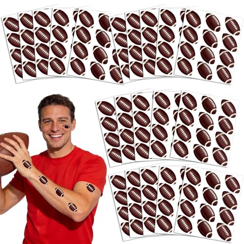 Football Temporary Tattoos Stickers - 240 Pieces, 20 Sheets