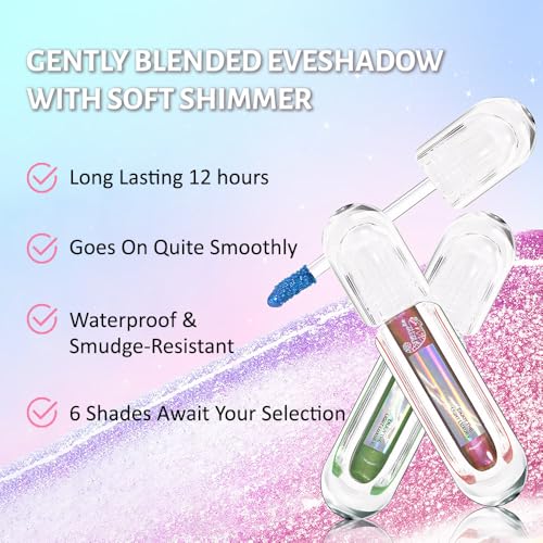 AMY'S DIARY Duochrome MultiChrome Chameleon Liquid Metallic Eyeshadow, High-Impact Multi-Dimensional Finish,Green Silky Smooth and High Pigment Holographic Glitter Eyeshadow Makeup (01#)