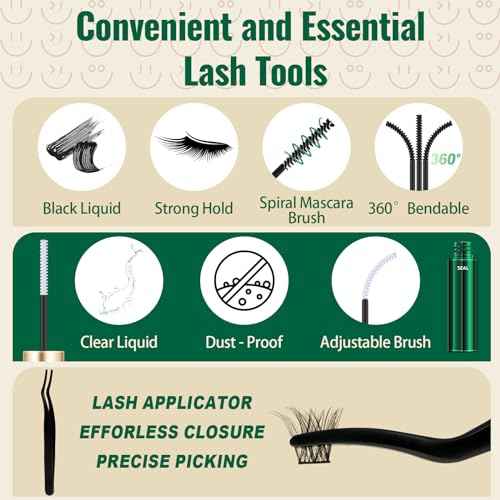 Lash Extension Kit 120pcs Lash Clusters Lash Bond and Seal Eyelash Extension Kit KEYYOU D Curl 8-18MIX Soft Natural Lashes with Lash Applicator for DIY at Home(Kit-DV02-8-18MIX)