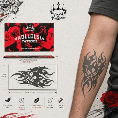Vaollousia Semi-Permanent Temporary Tattoos - 7-15 Days