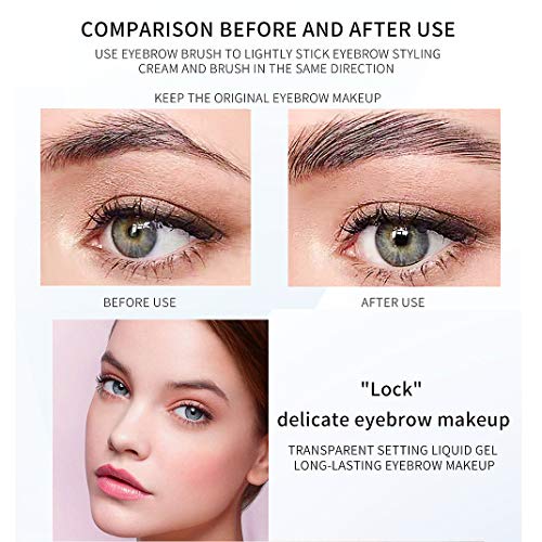 DAGEDA Clear Eyebrow Setting Gel, 2 Pack Brow Fix Gel, Waterproof And Sweat-Proof Eyebrow Repair Liquid Brows Styling Beauty Salon Home Use Makeup, 1.81oz