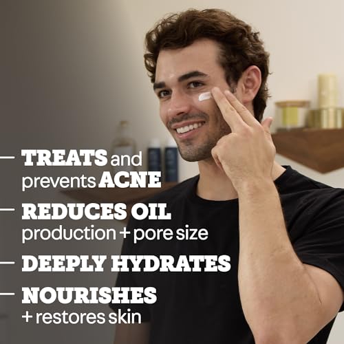 Oars + Alps Anti-Everything Facial Moisturizer with 1.0% Salicylic Acid Anti Acne Treatment, Fragrance Free Acne Fighting Face Moisturizer, Non-Greasy & Free of Parabens + Phthalates, 1.7 fl. oz