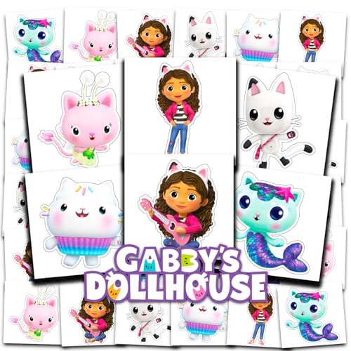 Gabby's Dollhouse Temporary Tattoos - 72 Pack Party Favors