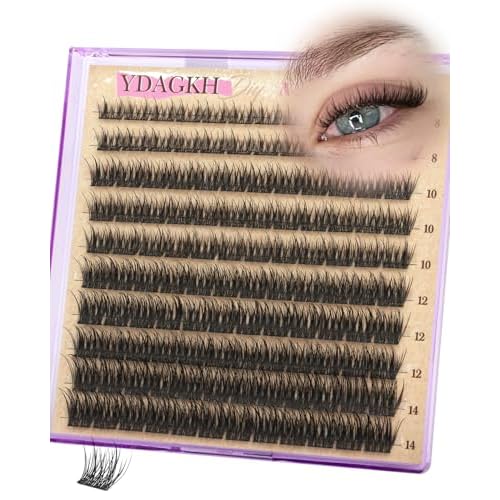 Short Lash Clusters 8-14mm Natural Cluster Eyelashes Ultra-Thin Band Cluster Eyelash Extensions Wispy Lash Extension DIY Silk Mink Eyelash Clusters Super Natural