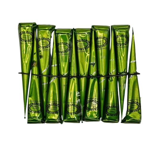 Saundrya PureGlow Organic Henna Cones - 6 Pack Ready-to-Use