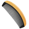 Onedor Buffalo Horn With Handmade 100% Natural Green Sandalwood Hair Combs - Anti-Static Sandalwood Scent Natural Hair Detangler Wooden Combs (Buffalo Horn Oval Fine Tooth)