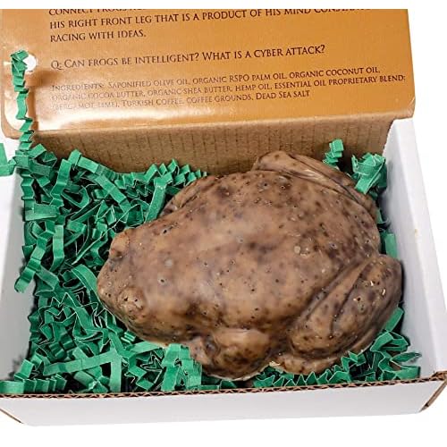 WFG WATERFALL GLEN SOAP COMPANY, LLC, Stephen frog soap, bergamot with coffee scrub, vegan bath soap with shea butter