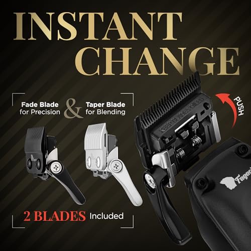 Fagaci Professional Cordless Hair Clippers for Men with 2 Blades