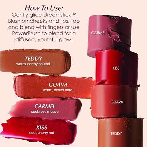 Persona Cosmetics Dreamstick Cream Blush Ballet | Buildable, Drag-Free Formula for Cheeks & Lips | Lightweight Multi-Stick with Skin-Loving Ingredients | Vegan, Fragrance-Free, Made in USA