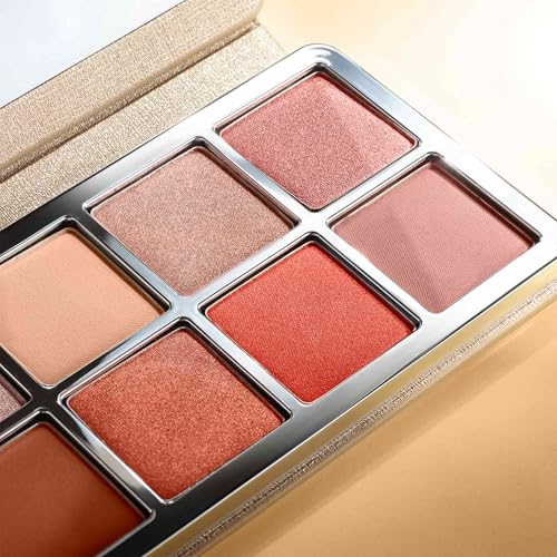 Lune+Aster Sunstone Eyeshadow Palette | Waterproof Eyeshadow Palette With Matte And Shimmer Finish, Mirrored Compact - 8 Shades