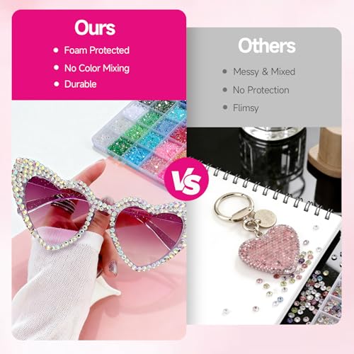4mm Resin Rhinestones 40000Pcs Bedazzling Kit with Glue