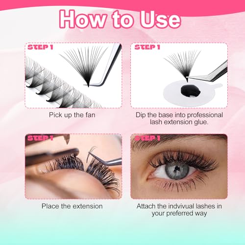 FADVAN 20D Premade Lash Fans - 120PCS Volume Eyelash Extensions