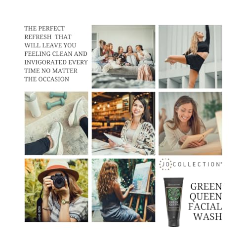Facial Wash Foaming Cleanser by Green Queen helps removes excess oil, dirt, and makeup | Foaming action | refreshes & cleanses face |help calm skin | Fragrance Free| 110 g